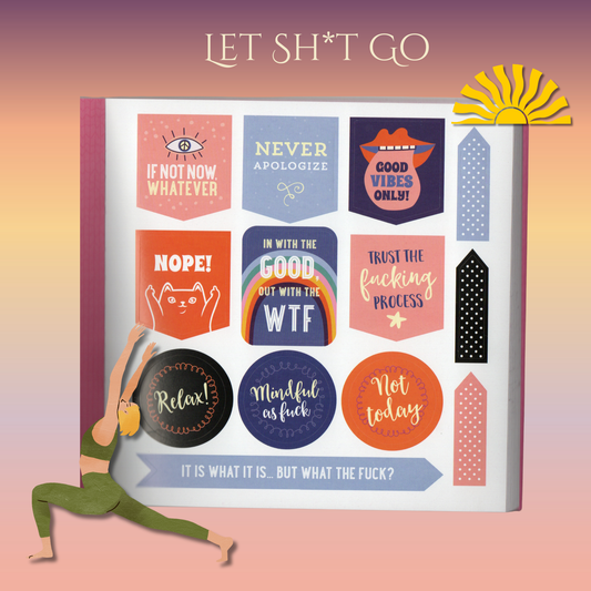 Peter Pauper Press Inner F*cking Peace Sticker Book - 750 Vibrant Premium Stickers for Journaling, Planner, Scrapbook, and Creative Chaos - Cheeky Affirmations & Sarcastic Sayings