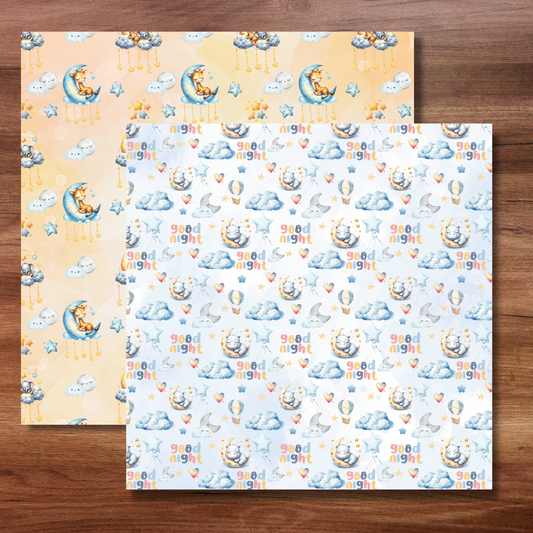 Night-Night Baby Animals Scrapbook Paper Pack