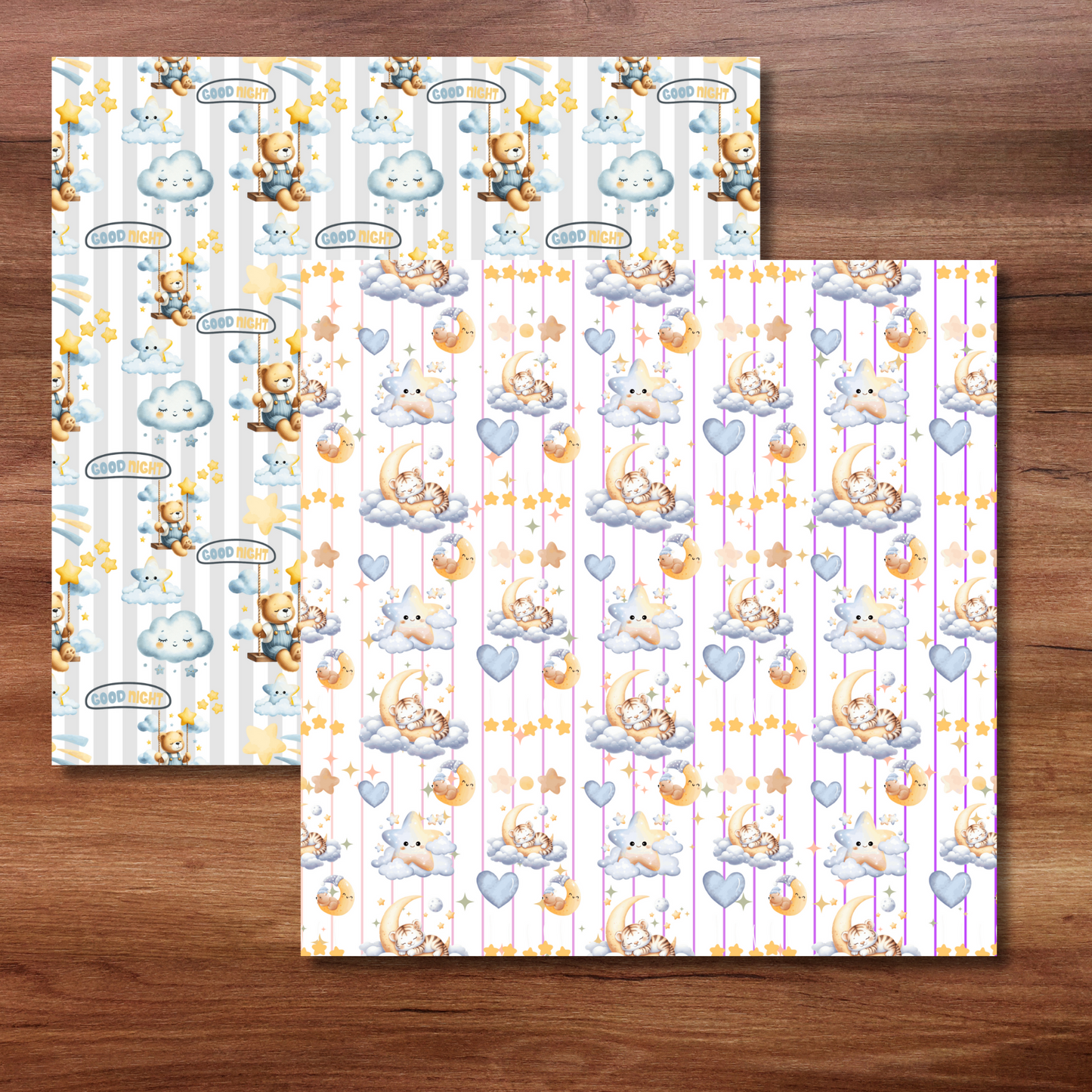 Night-Night Baby Animals Scrapbook Paper Pack