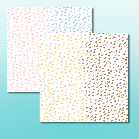 Pastel Background Paper Pack for Journaling, Scrapbooking, and other paper crafts