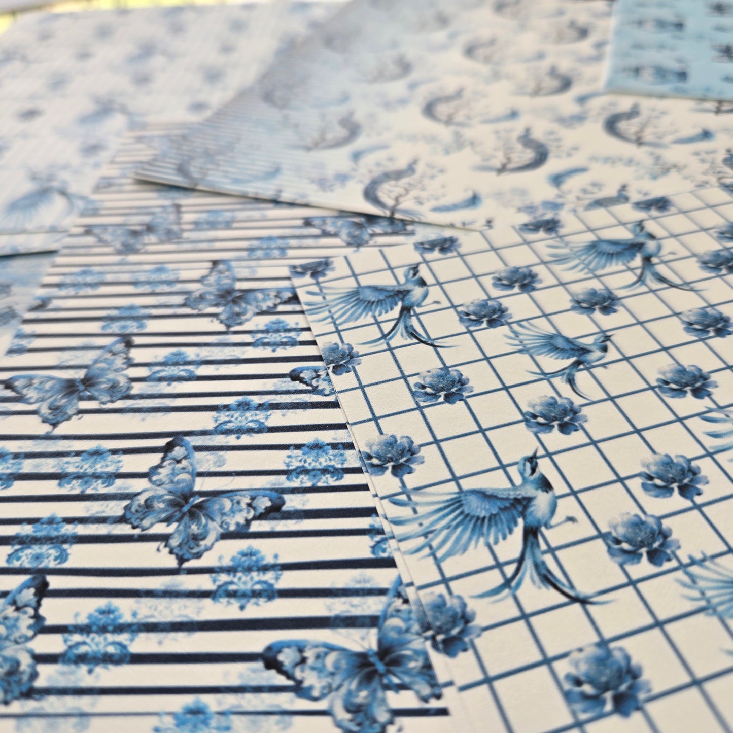 Blue Bird Pattern Decorative Paper