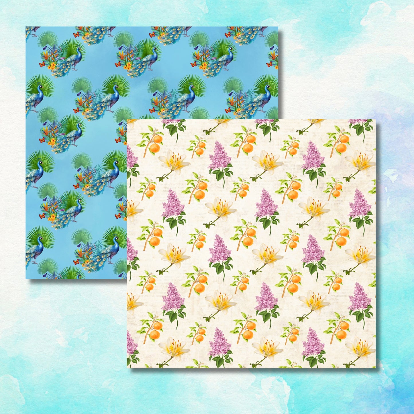 Exotic Flower Scrapbook Paper