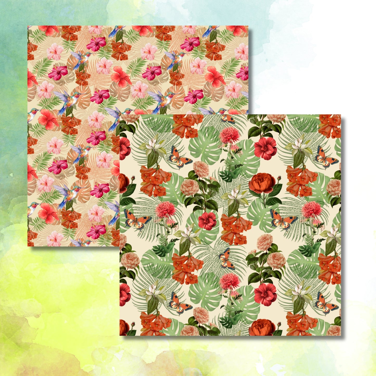 Exotic Flower Scrapbook Paper