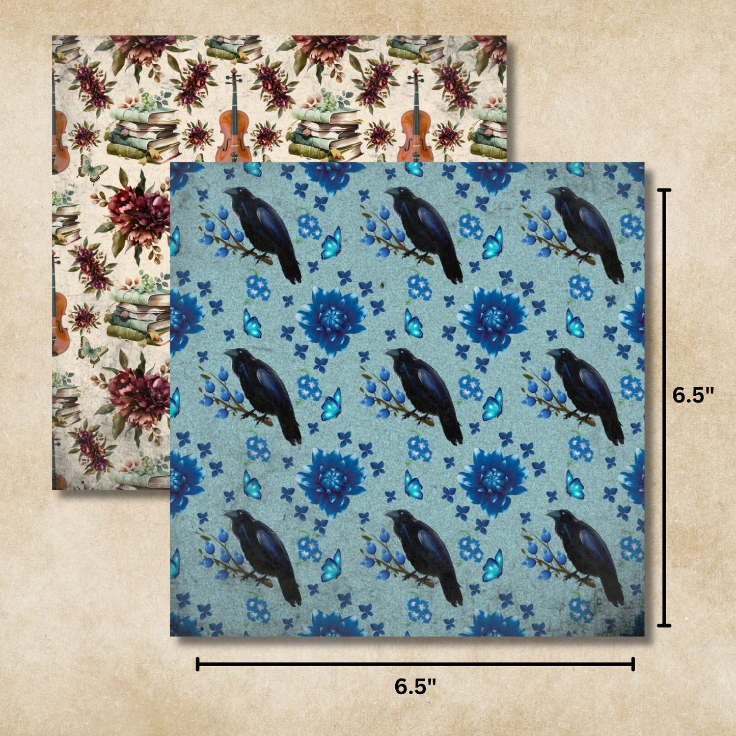 Dark Academia Decorative Paper for Scrapbooking