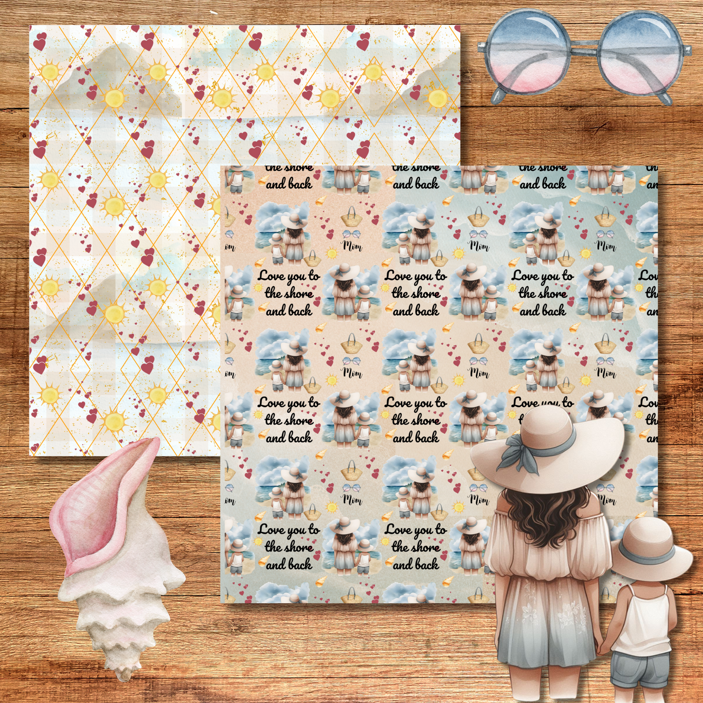 Adventures with Mom Scrapbook Paper Pack - 12 Patterns, 24 Sheets