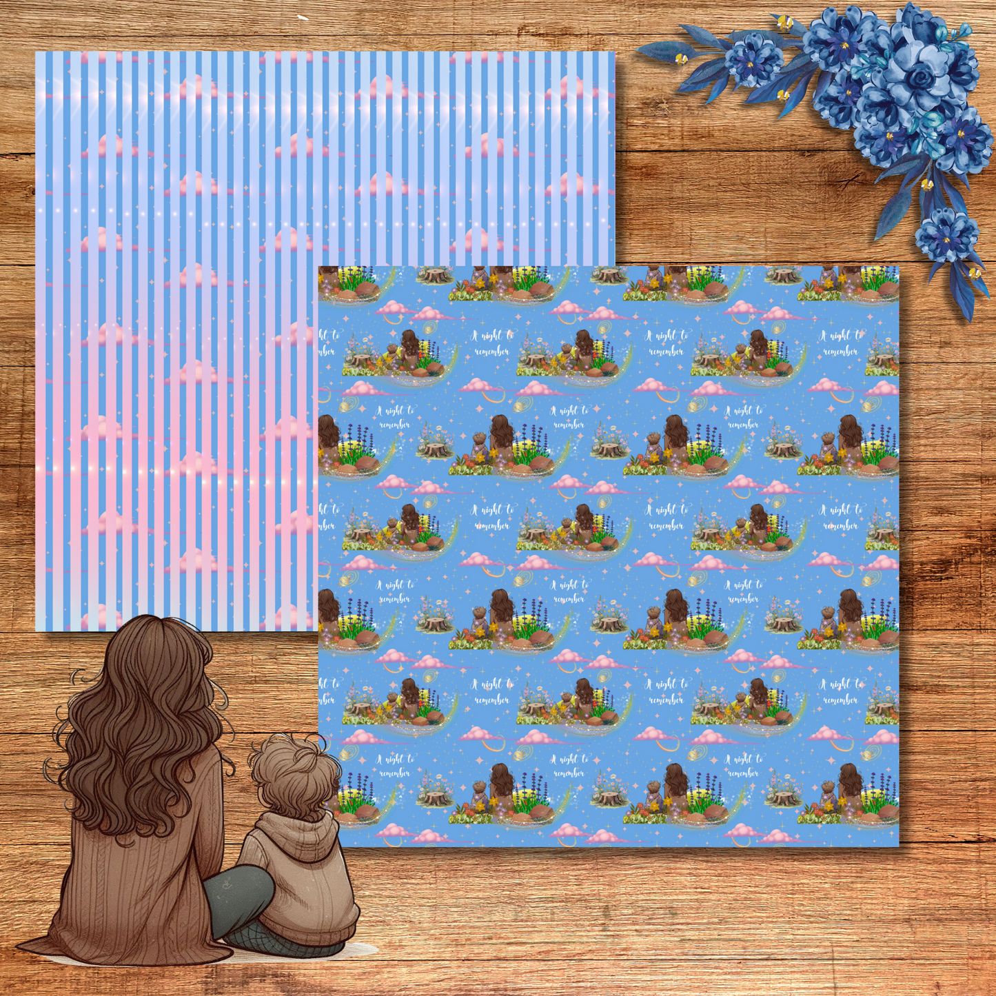 Adventures with Mom Scrapbook Paper Pack - 12 Patterns, 24 Sheets