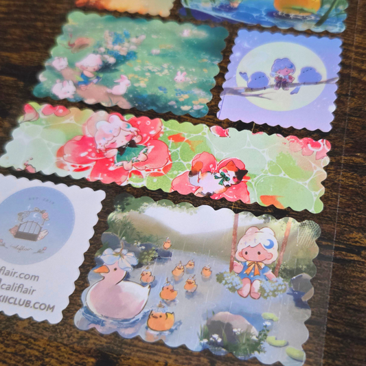 Dreamy Meadow Animal Sticker Sheet – Whimsical Forest Planner & Scrapbook Stickers | Califlair