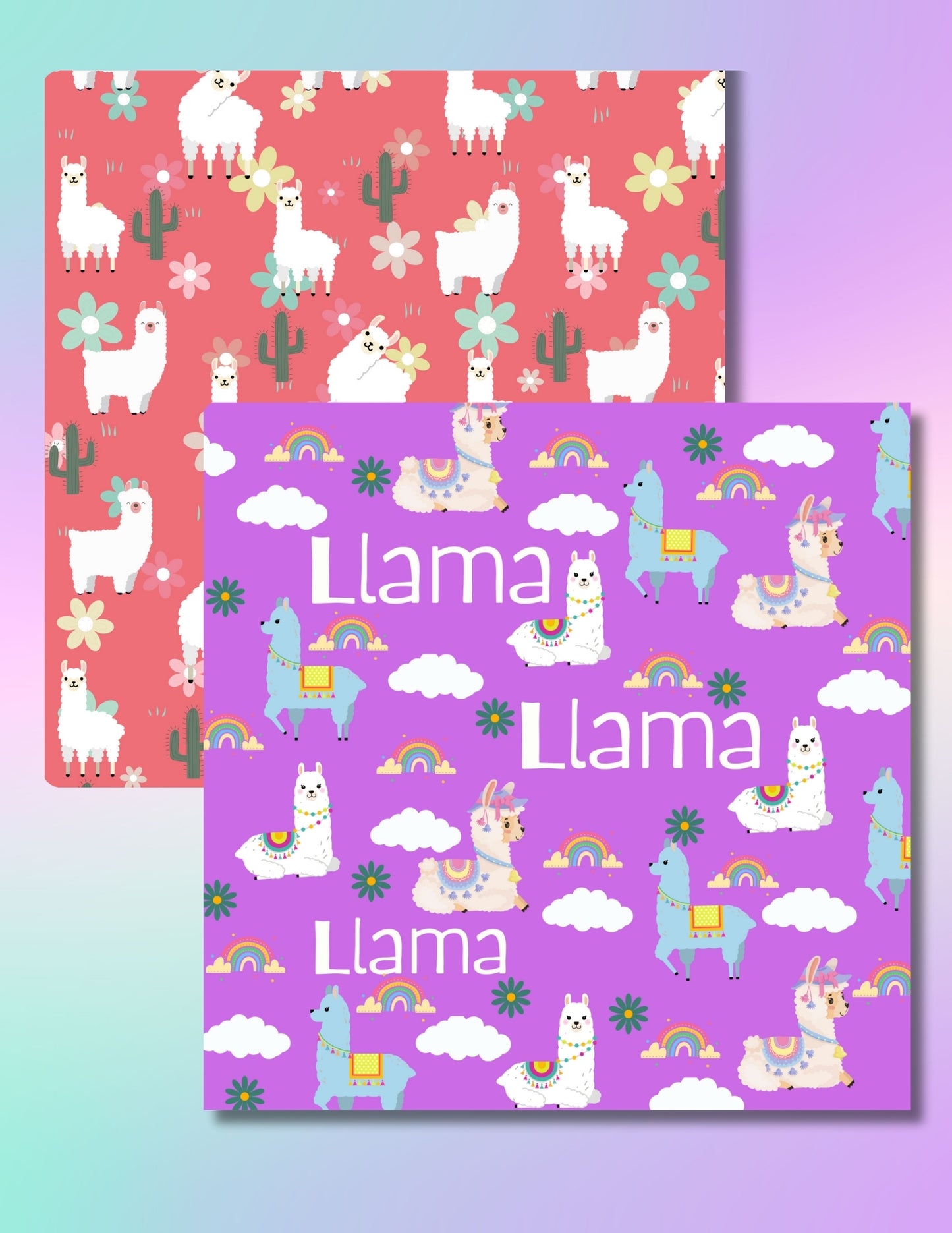 Festive Llama Decorative Paper, 12 Patterns (Multicolor, 6.5 in. x 6.5 in.)