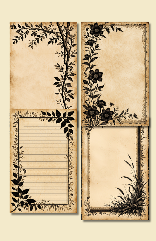 Botanisches Vintage-Journal – Digitaler Download zum Ausdrucken