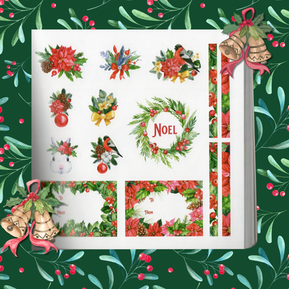 Peter Pauper Press Merry and Bright Festive Christmas Sticker Book