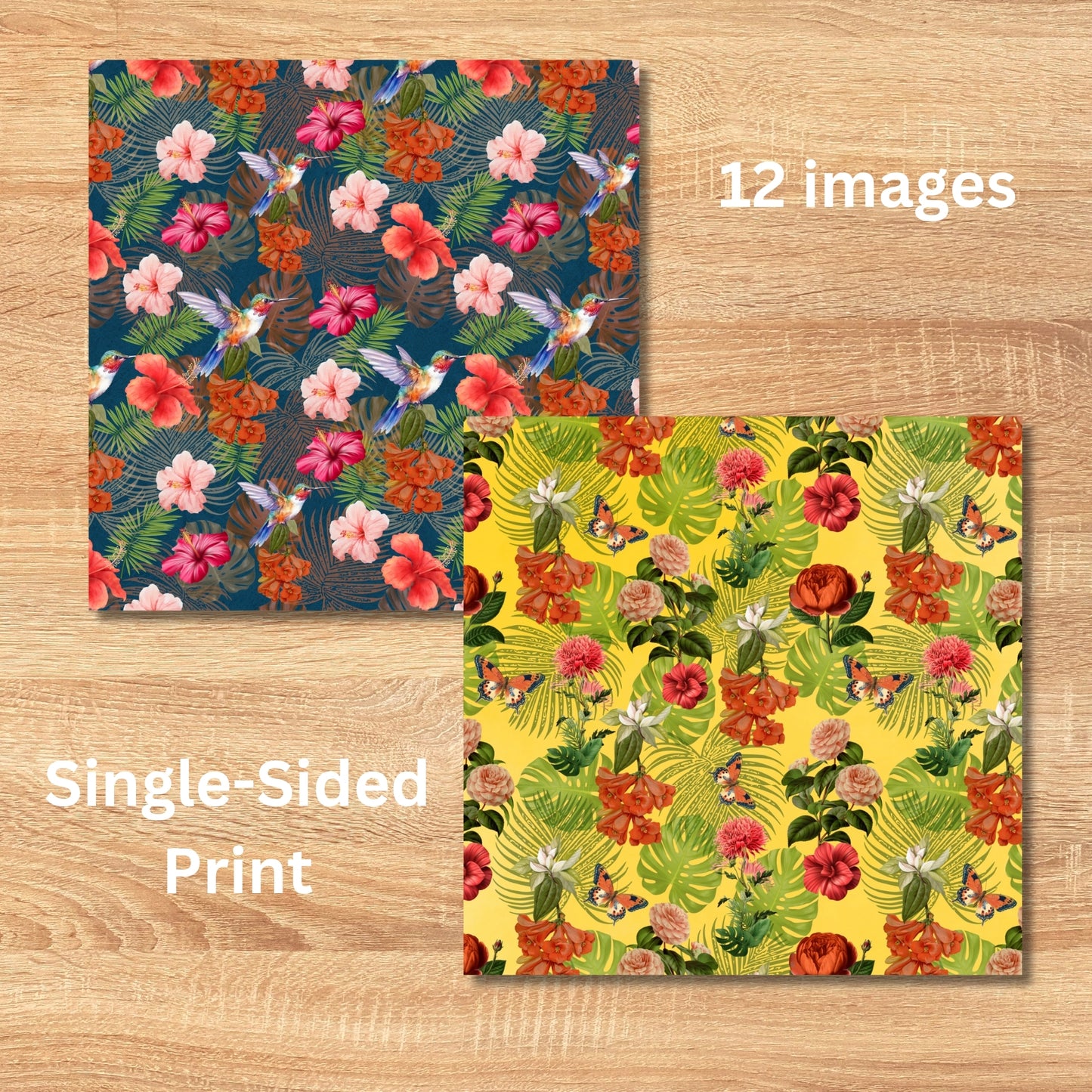 Exotic Flora Scrapbook Paper - 6.5" x 6.5"