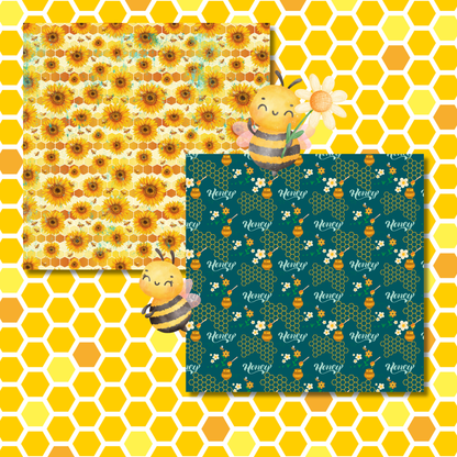 “Bee Sweet” Watercolor Soft-finish, art-print quality – 24 Sheets (12 Designs, 2 Each) – Cute Honeybee Theme for Crafts & Journaling