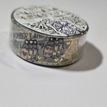 Shinzhi Katoh Alice Gold Foil Washi Tape | Whimsical Journal & Scrapbook Supplies