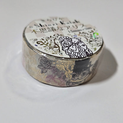 Shinzhi Katoh Alice Gold Foil Washi Tape | Whimsical Journal & Scrapbook Supplies