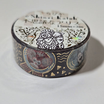 Shinzhi Katoh Alice Gold Foil Washi Tape | Whimsical Journal & Scrapbook Supplies