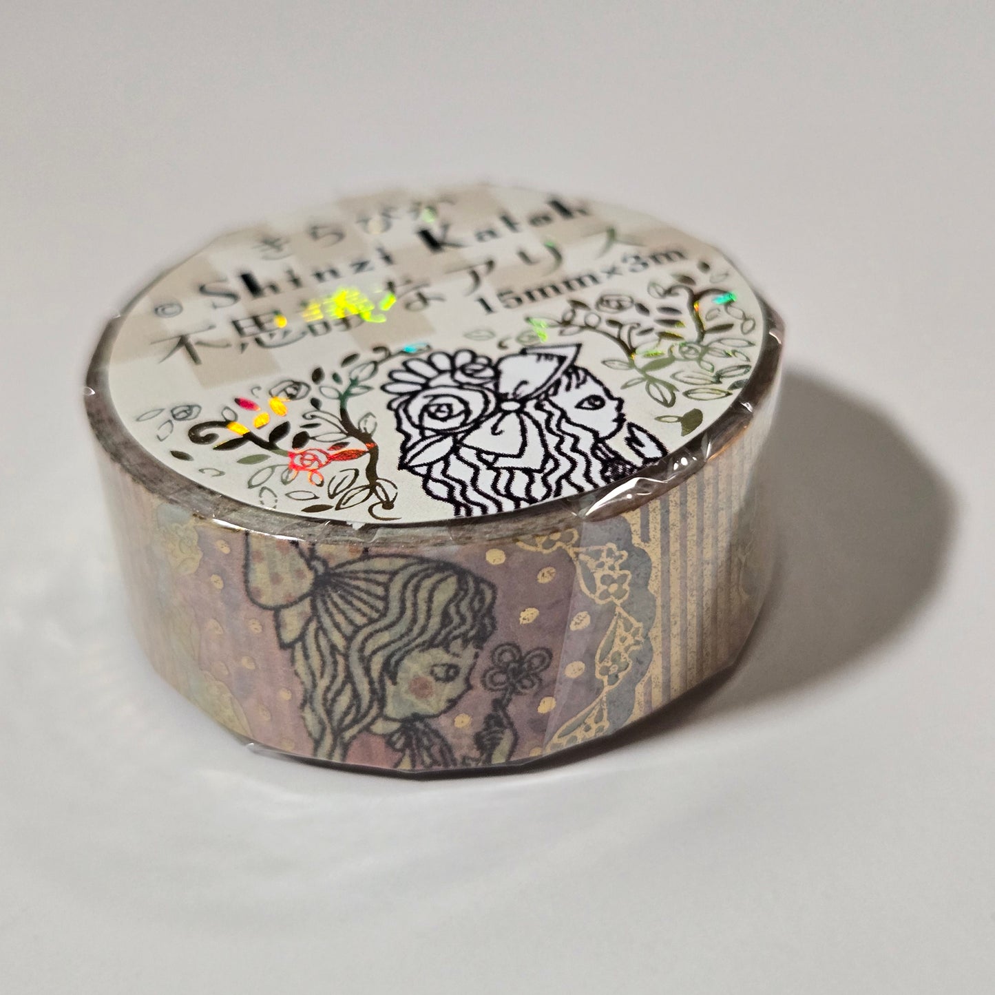 Shinzhi Katoh Alice Gold Foil Washi Tape | Whimsical Journal & Scrapbook Supplies