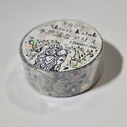 Shinzhi Katoh Alice Gold Foil Washi Tape | Whimsical Journal & Scrapbook Supplies