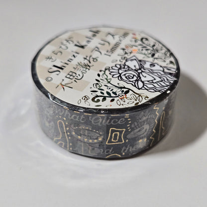 Shinzhi Katoh Alice Gold Foil Washi Tape | Whimsical Journal & Scrapbook Supplies