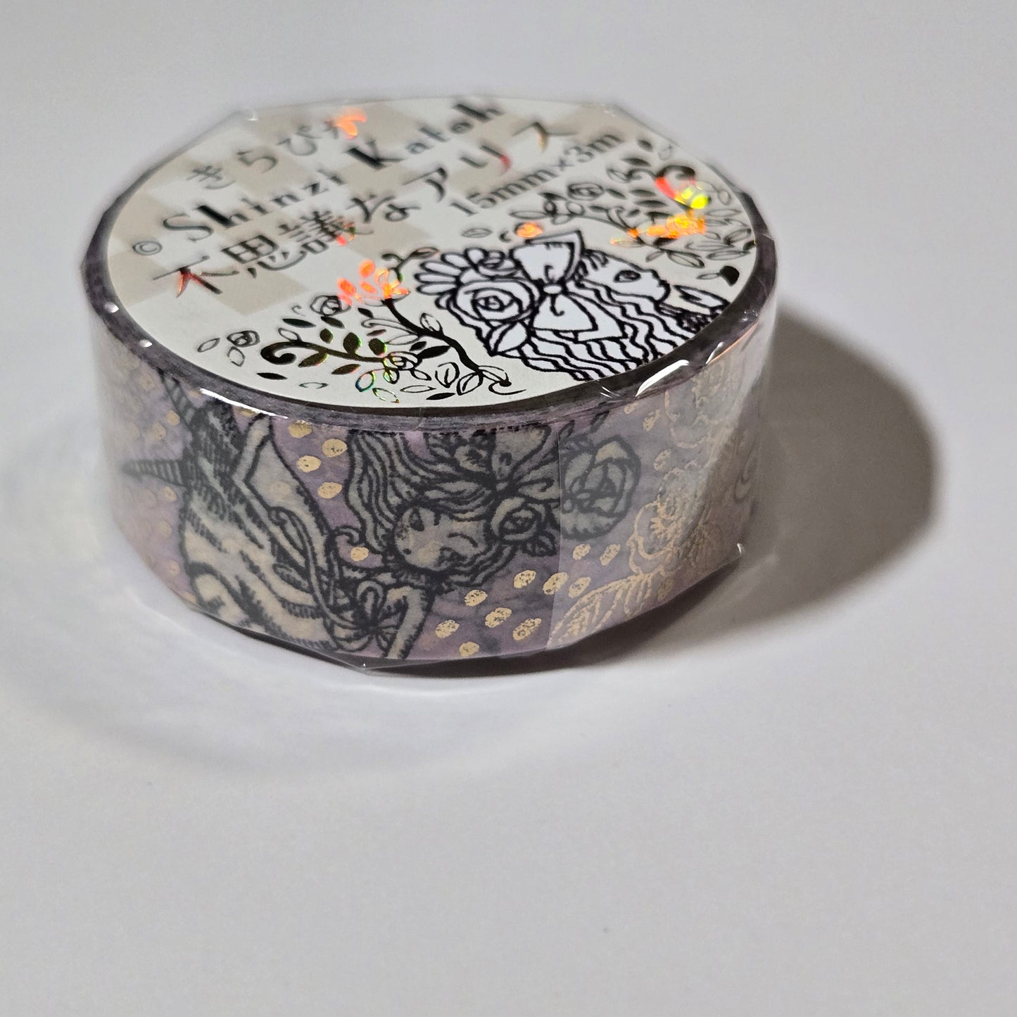 Shinzhi Katoh Alice Gold Foil Washi Tape | Whimsical Journal & Scrapbook Supplies