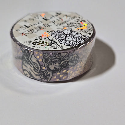Shinzhi Katoh Alice Gold Foil Washi Tape | Whimsical Journal & Scrapbook Supplies