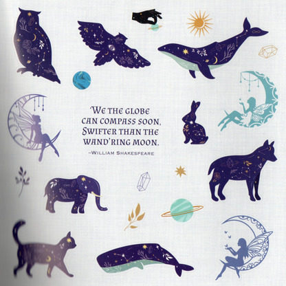 Peter Pauper Press Faerie Kingdom Ephemeral Sticker Book - Over 750 Faerie-Themed Stickers for Enthusiasts & Collectors Ideal for Journal Decorators & Planner Enthusiasts