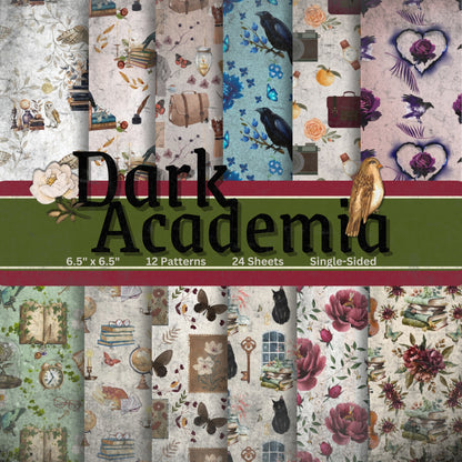 Dark Academia Decorative Paper for Scrapbooking