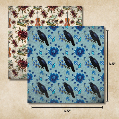 Dark Academia Decorative Paper for Scrapbooking