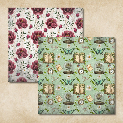 Dark Academia Decorative Paper for Scrapbooking