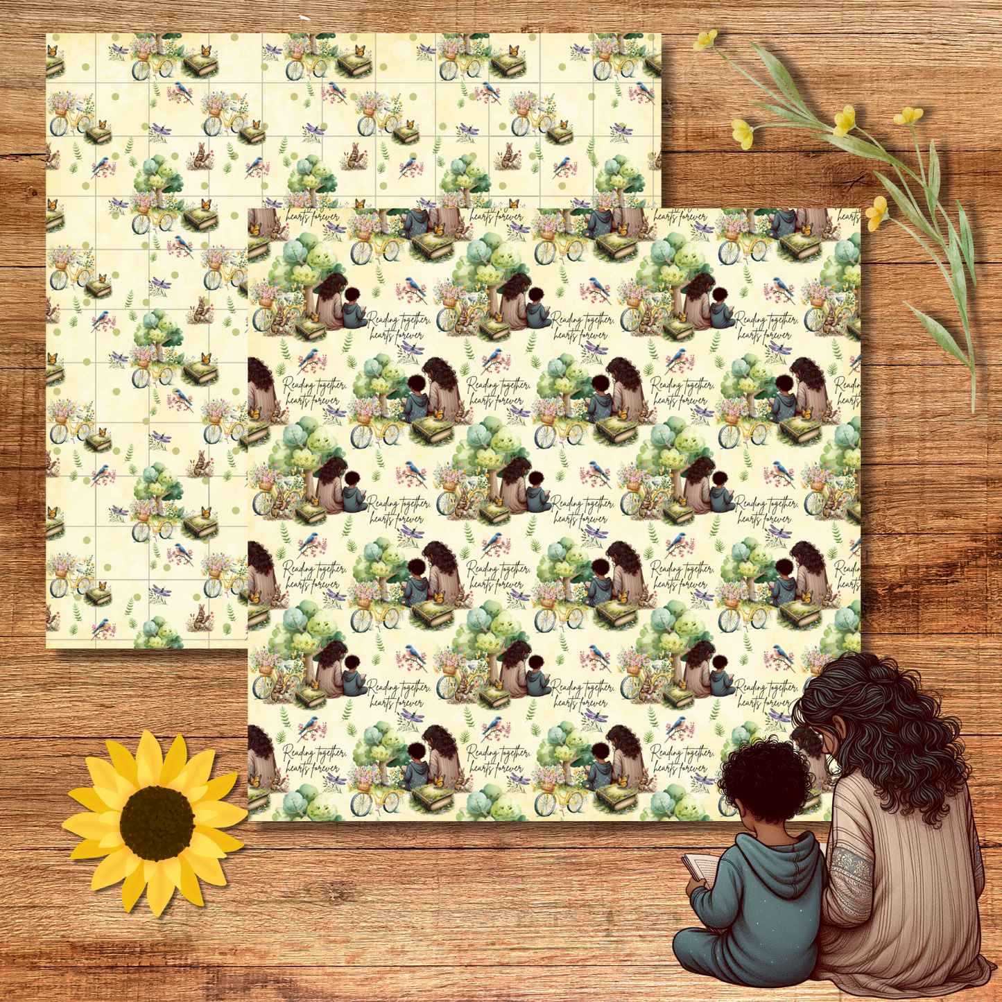 Adventures with Mom Scrapbook Paper Pack - 12 Patterns, 24 Sheets