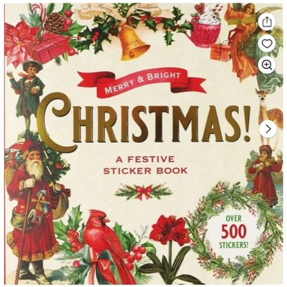 Peter Pauper Press Merry and Bright Festive Christmas Sticker Book