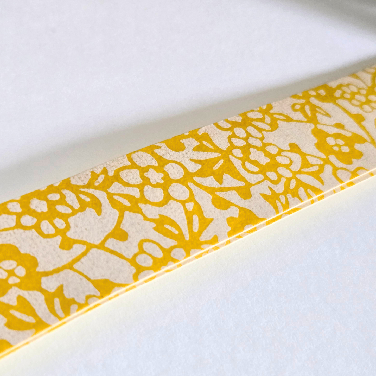 Japanese Yuzen Washi Tape Pre-Cut Length Set (2 x 58cm) | Floral Decorative Tape for Journaling & Scrapbooking