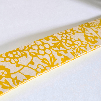 Japanese Yuzen Washi Tape Pre-Cut Length Set (2 x 58cm) | Floral Decorative Tape for Journaling & Scrapbooking