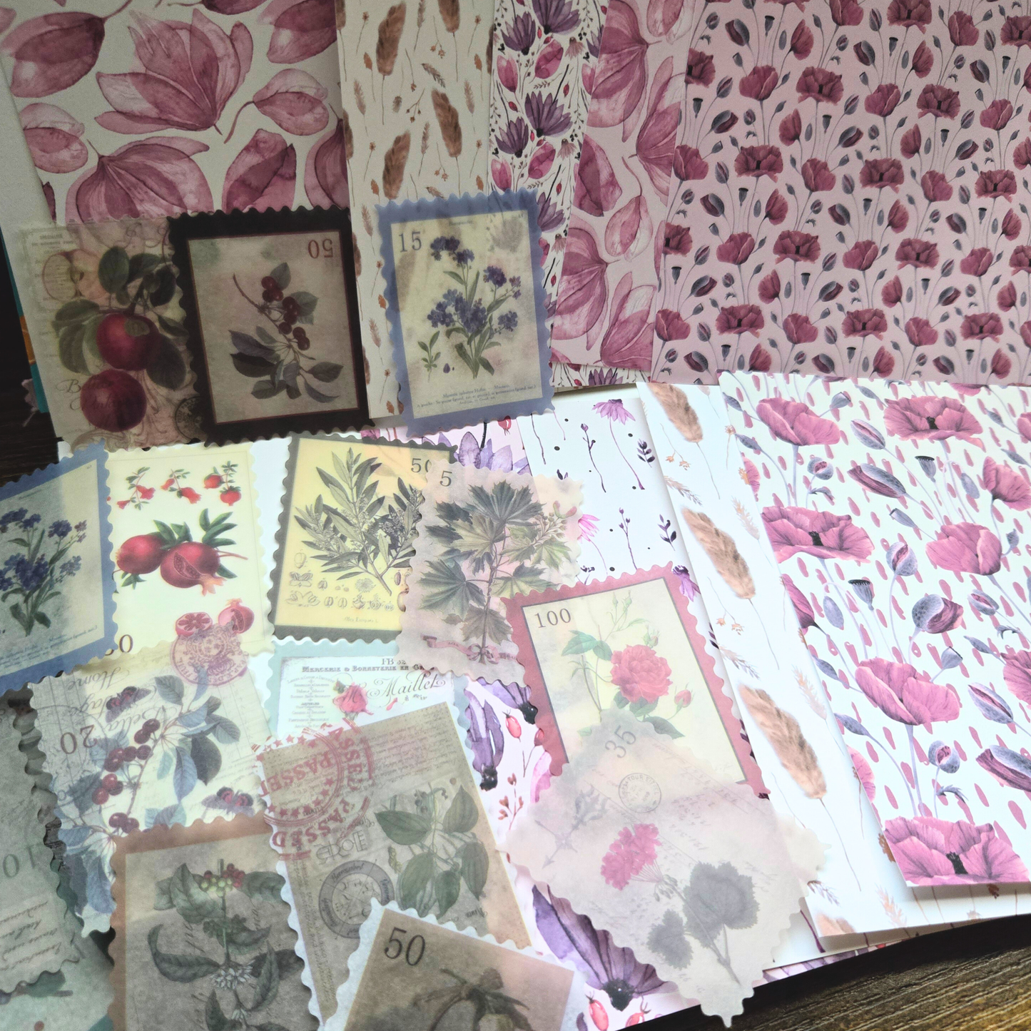 Wildflower Background Decorative Scrapbook Paper