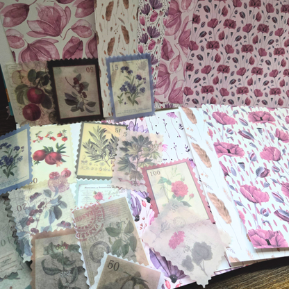 Wildflower Background Decorative Scrapbook Paper