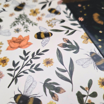 Botanical Bee Pocket Notebook Set – Mini Journals for Writing & Journaling