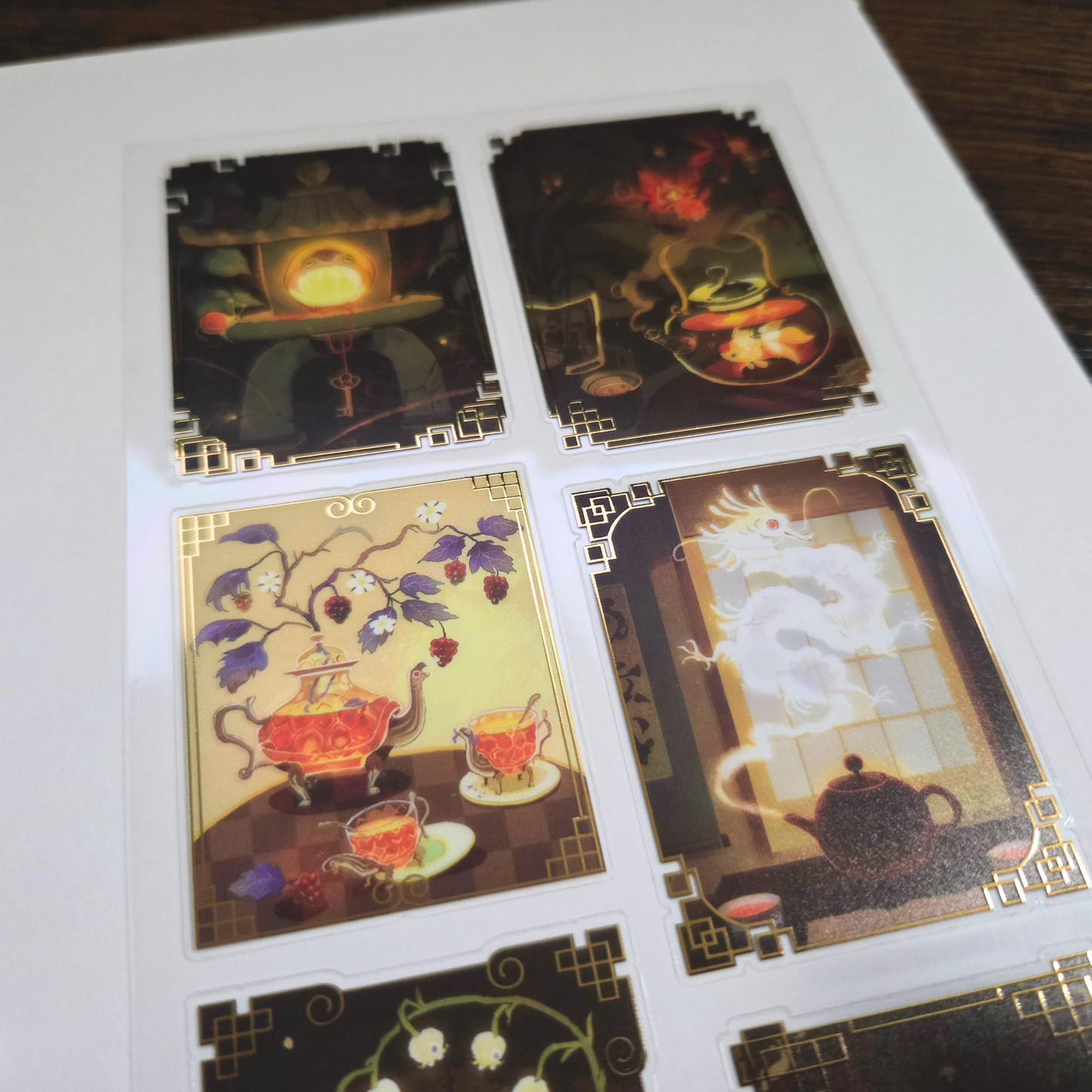 Luminous Tea Magic Sticker Sheet – Whimsical Nighttime Planner & Scrapbook Stickers | Ivyteas