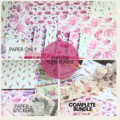 Wildflower Background Decorative Scrapbook Paper