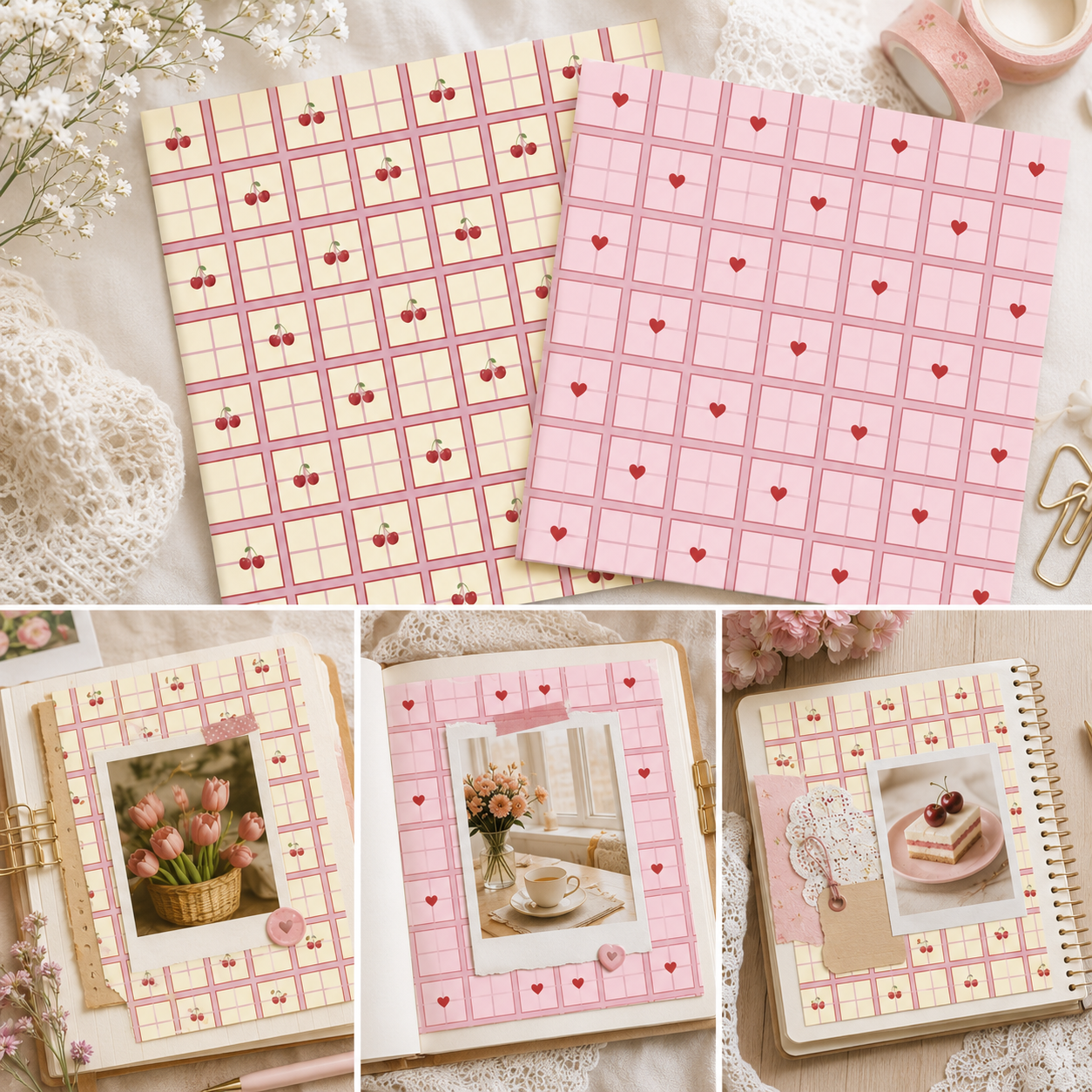 Pastel Background Paper Pack for Journaling, Scrapbooking, and other paper crafts