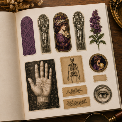 Peter Pauper Press Sticker Book of Curiosities - An Eclectic Collection of Vintage Stickers with Over 750 Stickers for Collectors and Enthusiasts
