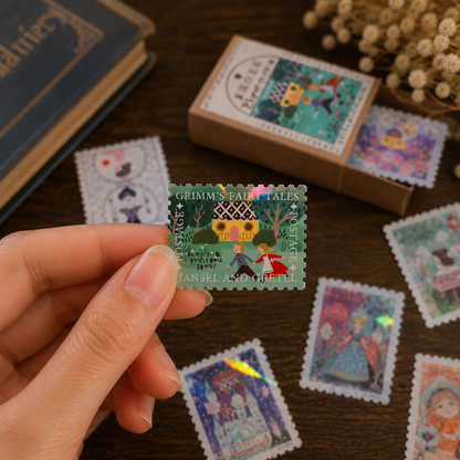 30 Fairytale Flake Stickers – Grimm's Fairy Tales Journaling Craft Supplies