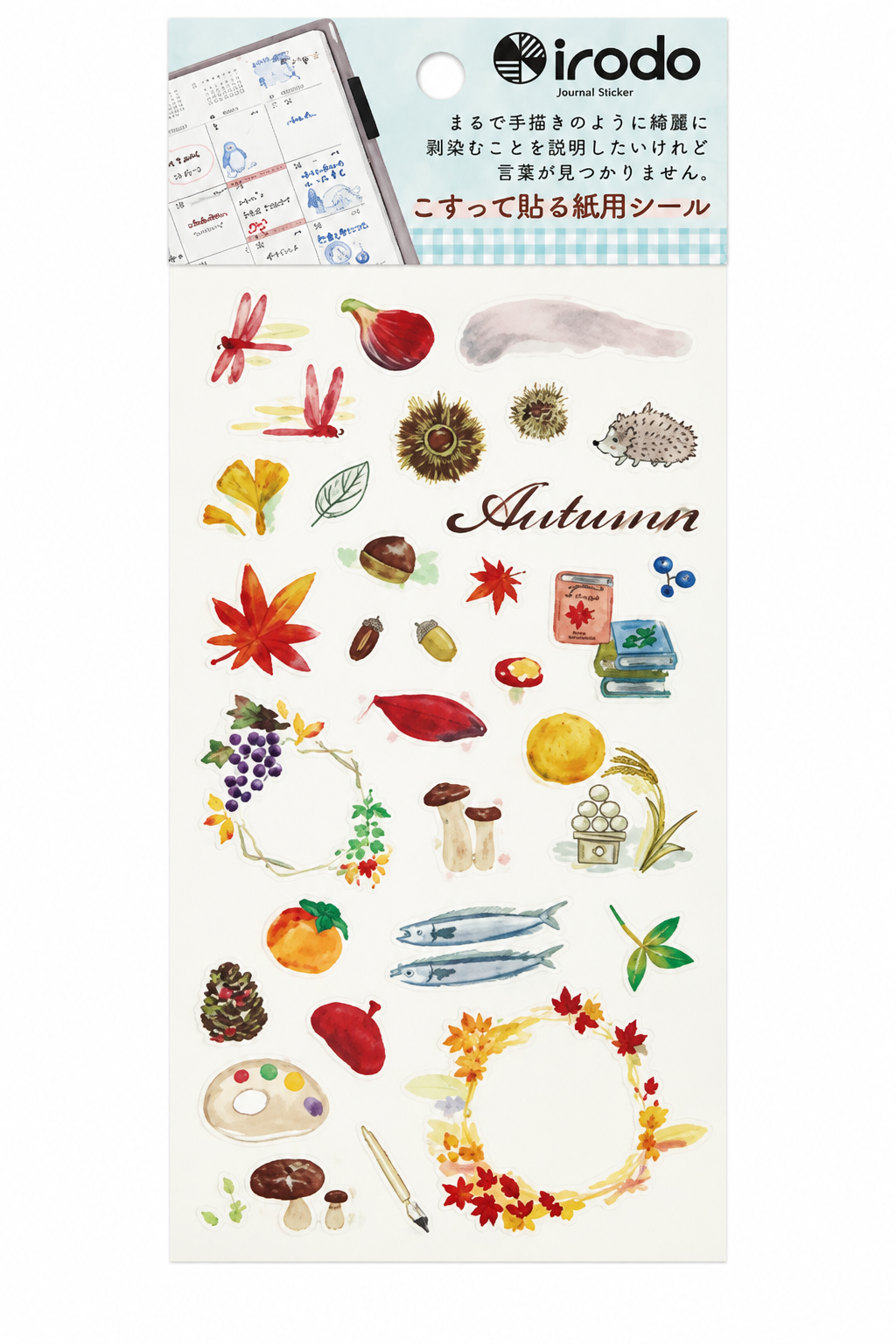 irodo Japanese Winter Rub-On Stickers | Paper Transfer Stickers