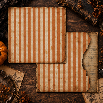 Vintage Halloween Scrapbook Paper Pack – 6.5 x 6.5 Inch | 24 Sheets | 12 Designs