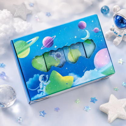 Kawaii Space Washi Tape Set | Pastel Galaxy Decorative Tape for Journaling, Scrapbooking & Planners
