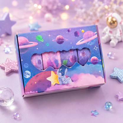 Kawaii Space Washi Tape Set | Pastel Galaxy Decorative Tape for Journaling, Scrapbooking & Planners