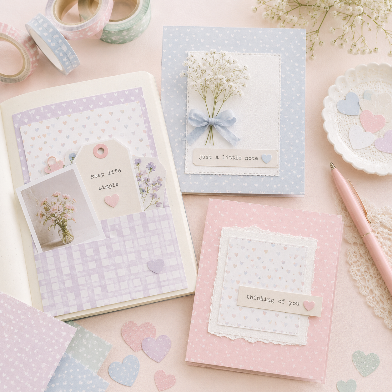 Pastel Background Paper Pack for Journaling, Scrapbooking, and other paper crafts