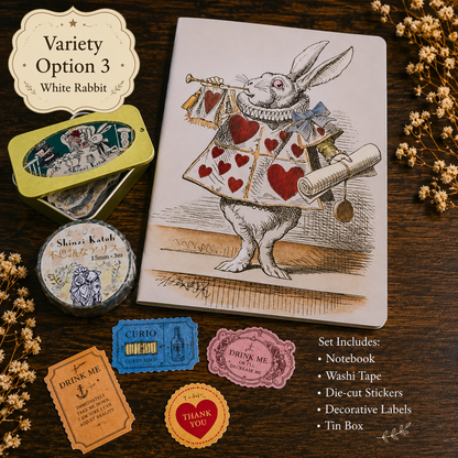 Wonderland Curated Journal Bundle with Stickers and Washi Tape