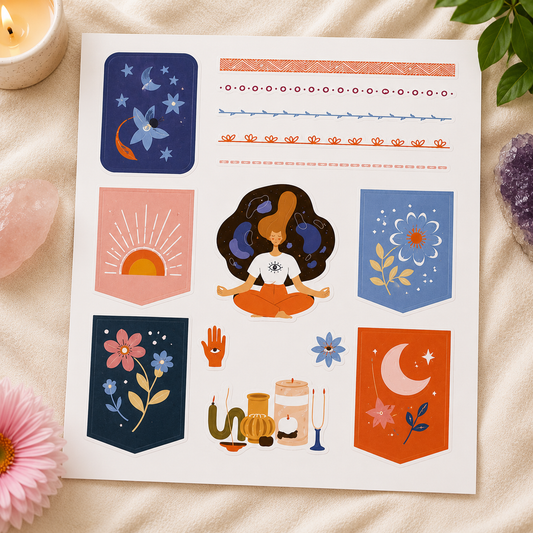 Peter Pauper Press Inner F*cking Peace Sticker Book - 750 Vibrant Premium Stickers for Journaling, Planner, Scrapbook, and Creative Chaos - Cheeky Affirmations & Sarcastic Sayings