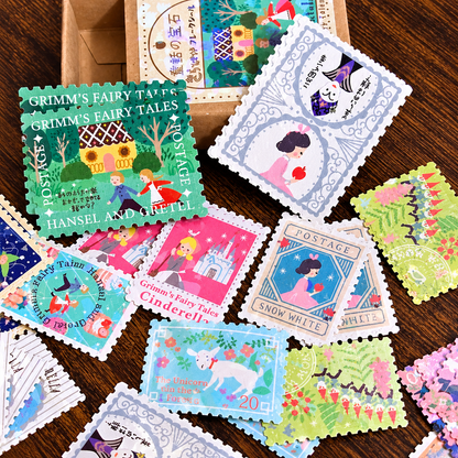 30 Fairytale Flake Stickers – Grimm's Fairy Tales Journaling Craft Supplies