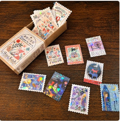 30 Fairytale Flake Stickers – Grimm's Fairy Tales Journaling Craft Supplies