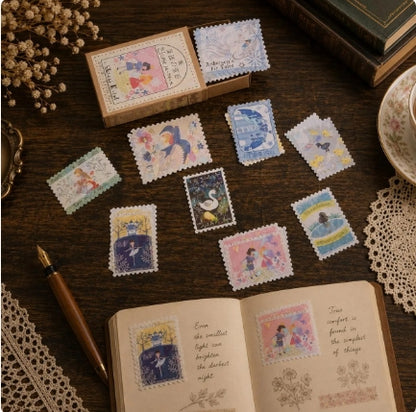 30 Fairytale Flake Stickers – Grimm's Fairy Tales Journaling Craft Supplies